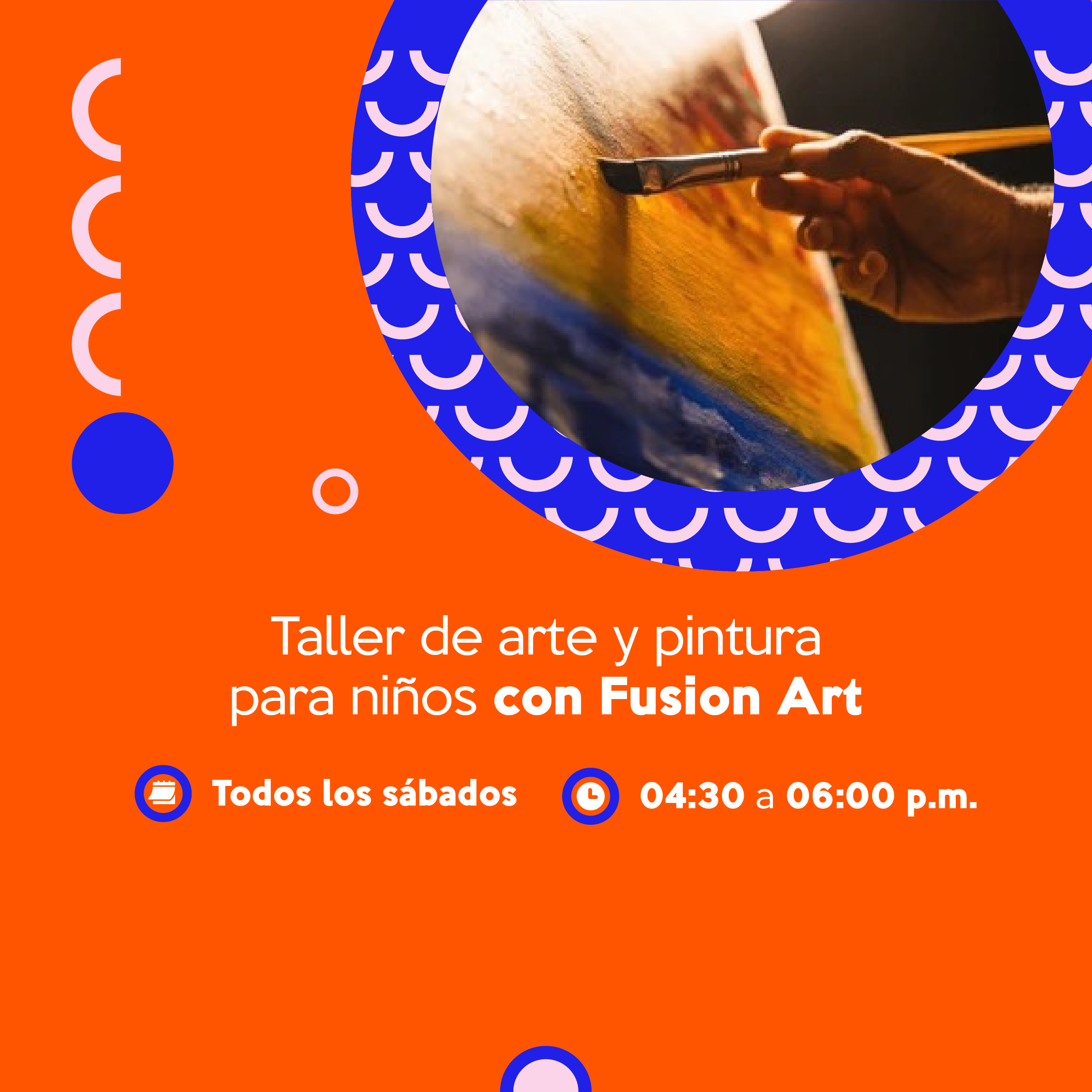 Taller de arte y pintura para niños con Fusion Art