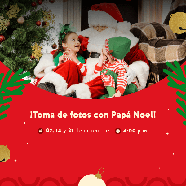 ¡Toma de fotos con Papá Noel!